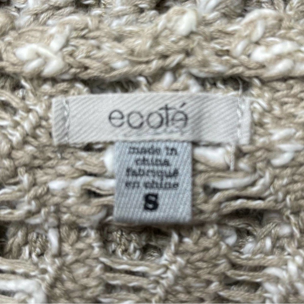 URBAN OUTFITTERS ECOTE BOHO HIGH LOW CROPPED OVERSIZED OPEN WEAVE SWEATER - S - Picture 6 of 7